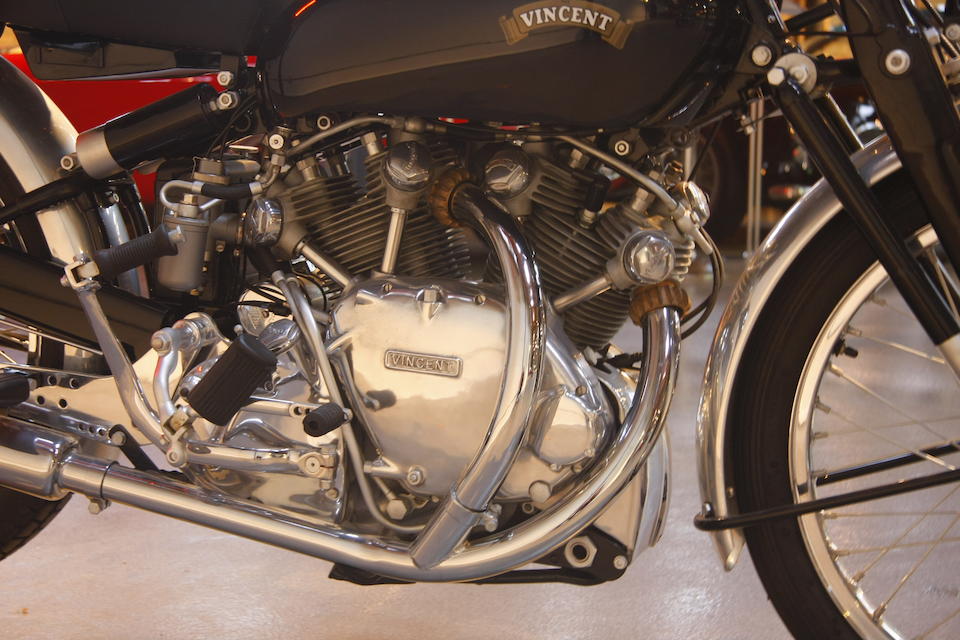 One of only 15 produced,1950 Vincent Series C White Shadow Frame no. RC6376A&#8232; Engine no. F10AB/1A/4476