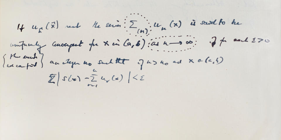 TURING, ALAN MATHISON. 1912-1954. Composition notebook.