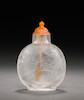 Thumbnail of A carved rock crystal snuff bottle  1750-1860 image 1