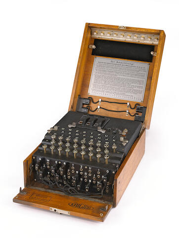 Bonhams Enigma Machine A Rare 3 Rotor German Enigma I Enciphering Machine Aka Heeres Enigma Berlin July 1944