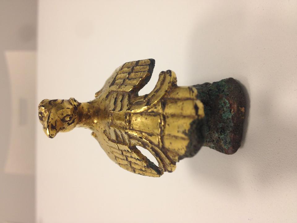 A gilt bronze finial Han dynasty