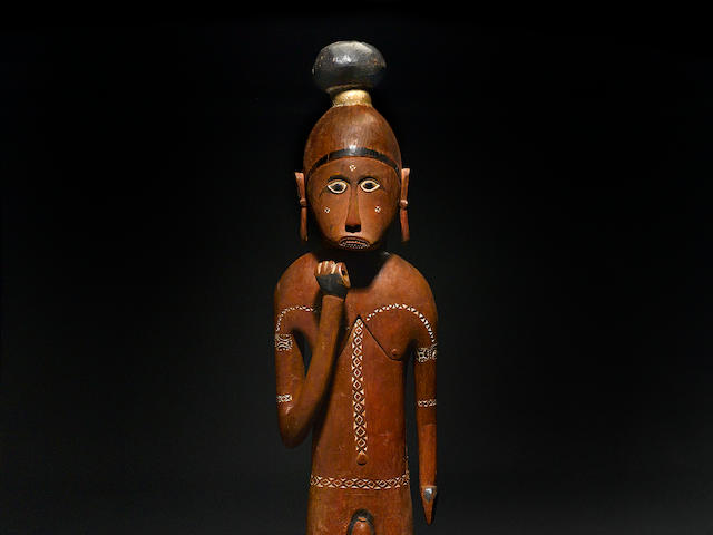 Important and Rare Large Standing Male Figure, Admiralty Island