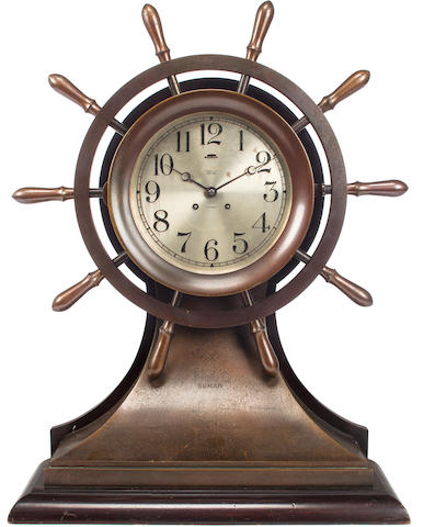 A 8-1/2 inch "Mariner" clock for the yacht Sumar circa 1926 25 x 20 x 8-1/2 in. (63.5 x 50.8 x 21.5 cm.), height x width x depth.