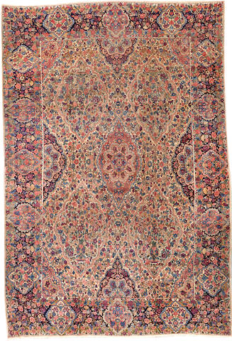 A Lavar Kerman carpet  South Central Persia size approximately 9ft. 7in. x 14ft. 6in.