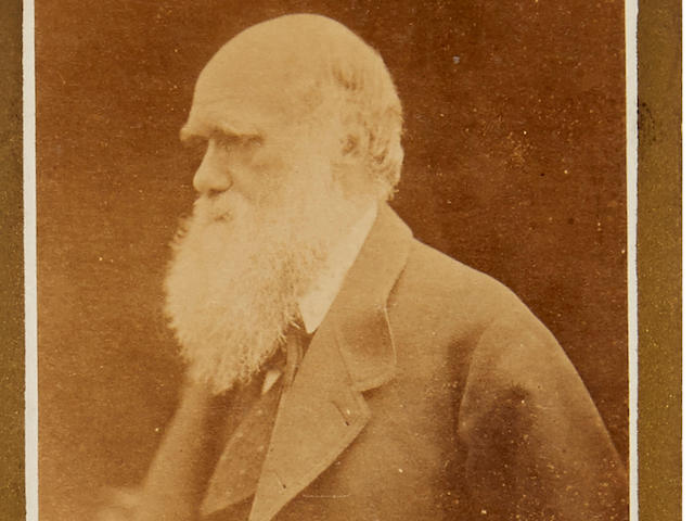 DARWIN, CHARLES. 1809-1882. Photograph Signed ("Ch. Darwin"),