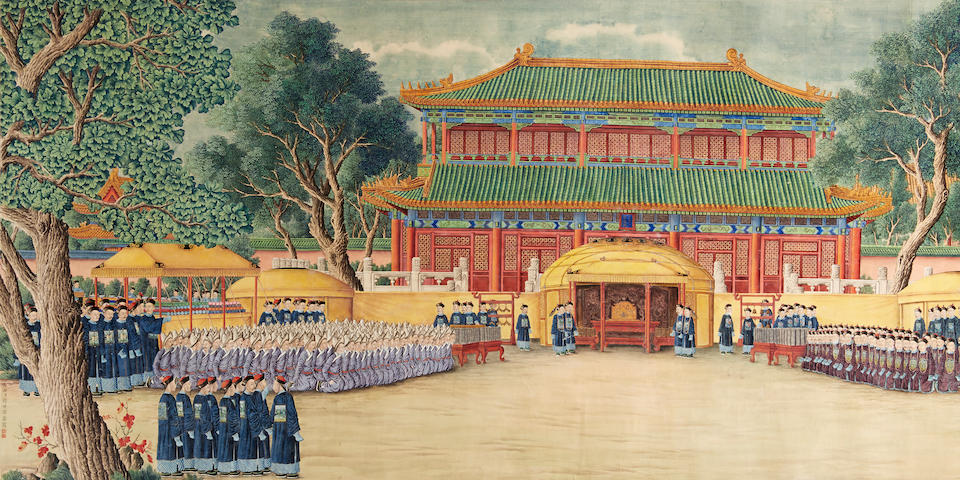 After Lang Shining (Giuseppe Castiglione, 1688-1766)  Victory Banquet at Ziguangge