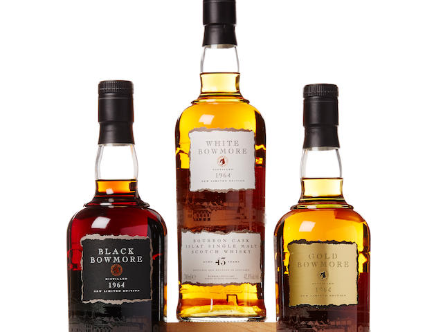 Black Bowmore 42 Year Old 1964 (1)  Gold Bowmore 44 Year Old 1964 (1)  White Bowmore 43 year Old 1964 (1)