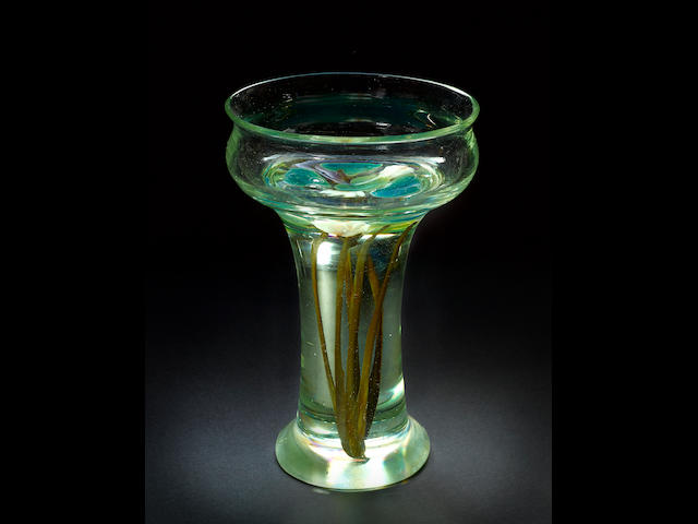 Tiffany Studios A Rare Aquamarine Vase, circa 1913