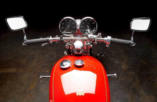 Rare 'one-of-one' Black Shadow variant in Chinese Red, confirmed by the Vincent Owner's Club,1951 Vincent Series C 'Red' White ShadowUpper and Rear Frame no. RC8047A Engine no. F10/1A/6147 image 19