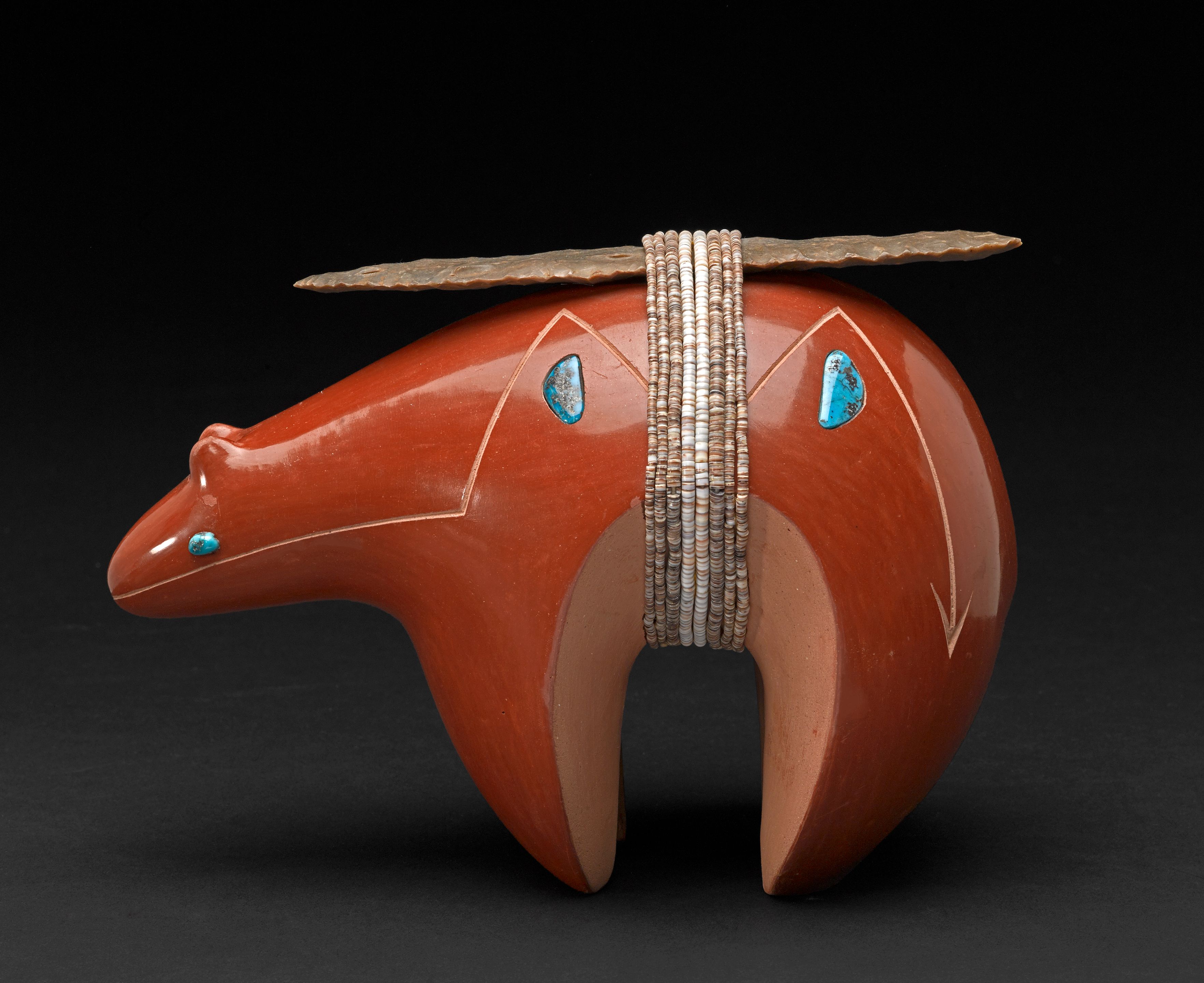 A San Ildefonso redware bear