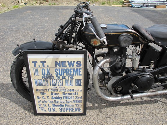 1929 OK Supreme 350cc Frame no. 11189 Engine no. IOY/4467 image 6
