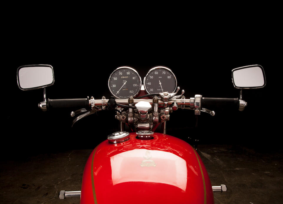 Rare 'one-of-one' Black Shadow variant in Chinese Red, confirmed by the Vincent Owner's Club,1951 Vincent Series C 'Red' White ShadowUpper and Rear Frame no. RC8047A Engine no. F10/1A/6147