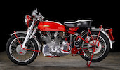 Thumbnail of Rare 'one-of-one' Black Shadow variant in Chinese Red, confirmed by the Vincent Owner's Club,1951 Vincent Series C 'Red' White ShadowUpper and Rear Frame no. RC8047A Engine no. F10/1A/6147 image 11