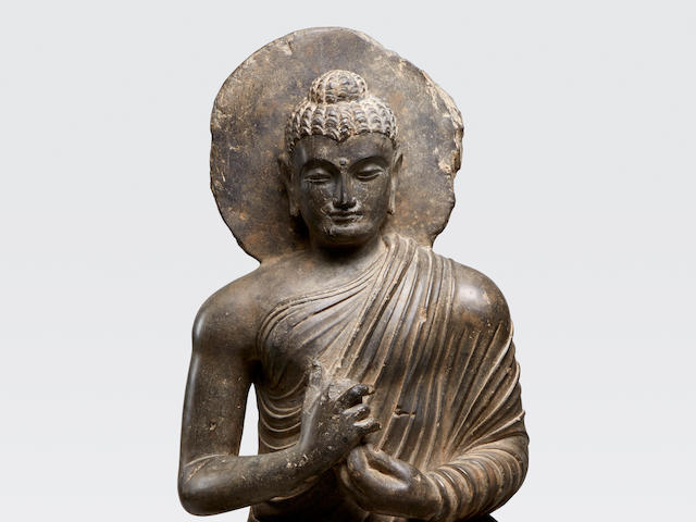 A schist figure of Buddha Ancient region of Gandhara, 3rd/4th century