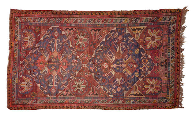 A Soumac long carpet  size approximately 5ft. 10in. x 10ft. 1in.