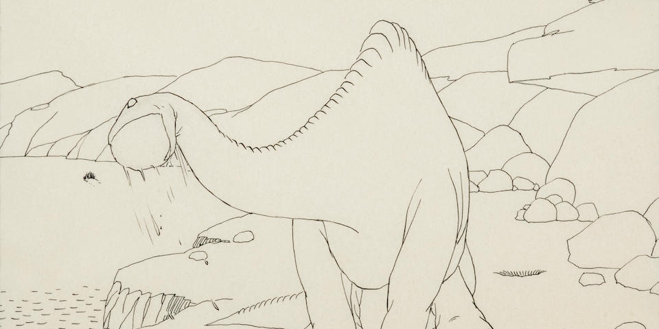 A Winsor McCay drawing from Gertie the Dinosaur
