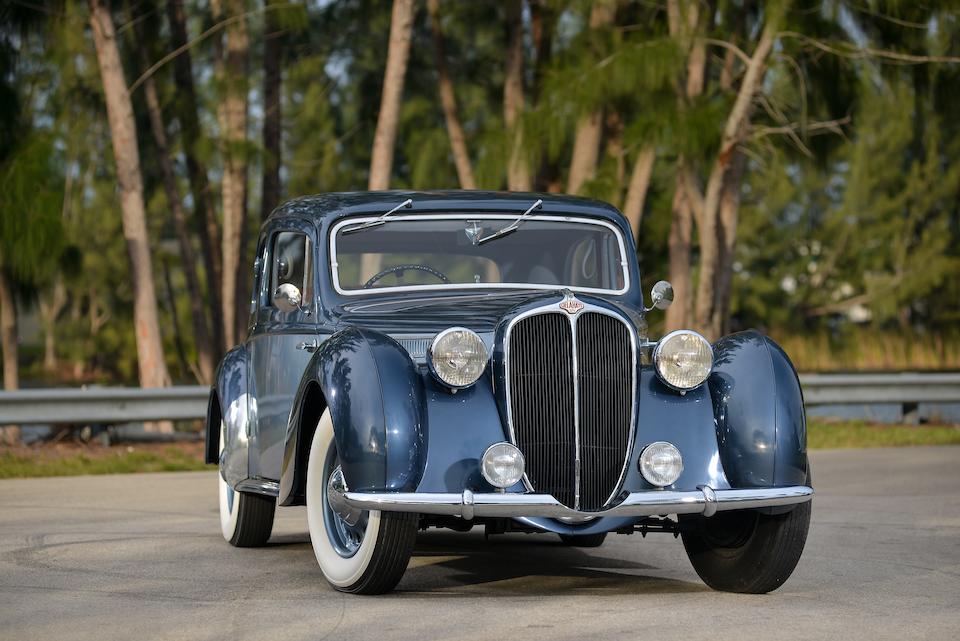 <i>Same Owner Past 56 Years</i><BR /><B>1946 DELAHAYE 135M COACH COUP&#201;<BR />Coachwork by Guillor&#233;<br /></B><BR />Chassis no. 800410<BR />Engine no. 800410