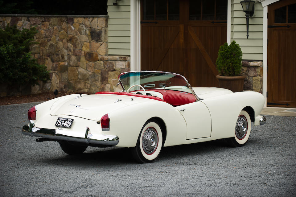 <B>1954 KAISER-DARRIN SPORT CONVERTIBLE<br />Design by Howard Darrin<br /></B><BR />Chassis no. 161.001429<BR />Engine no. 899008