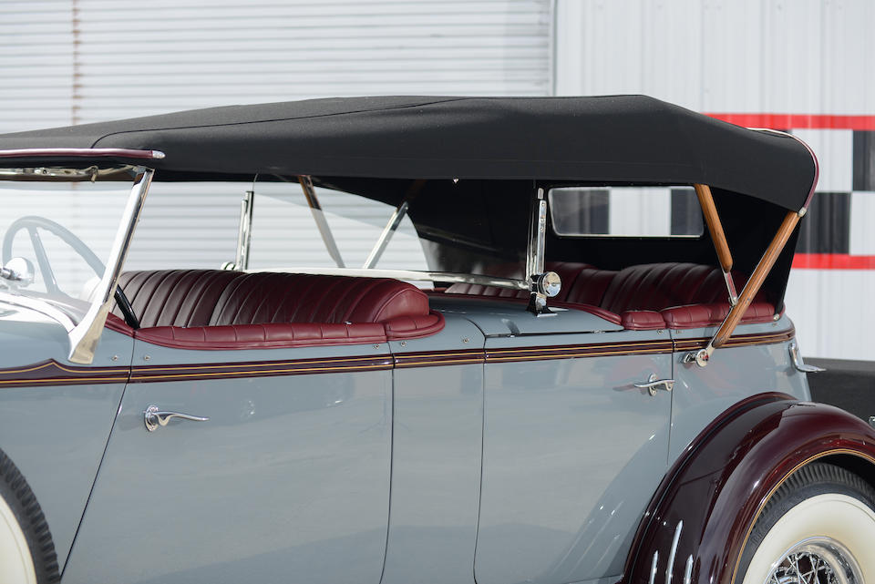 <i>Originally owned by Marjorie Merryweather Post</i><BR /><B>1933 CHRYSLER IMPERIAL MODEL CL DUAL COWL PHAETON<BR />Coachwork by LeBaron<br /></B><BR />Chassis no. 7803639<BR />Engine no. CL1345