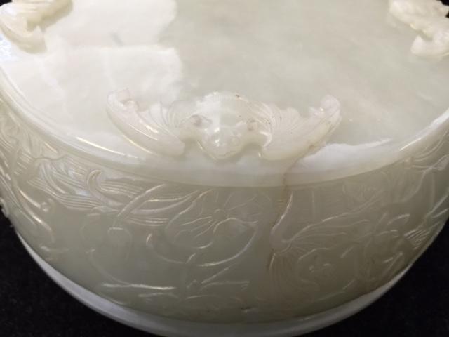 An exceptional pale green jade marriage bowl  Qianlong four-character mark, 18th/19th century