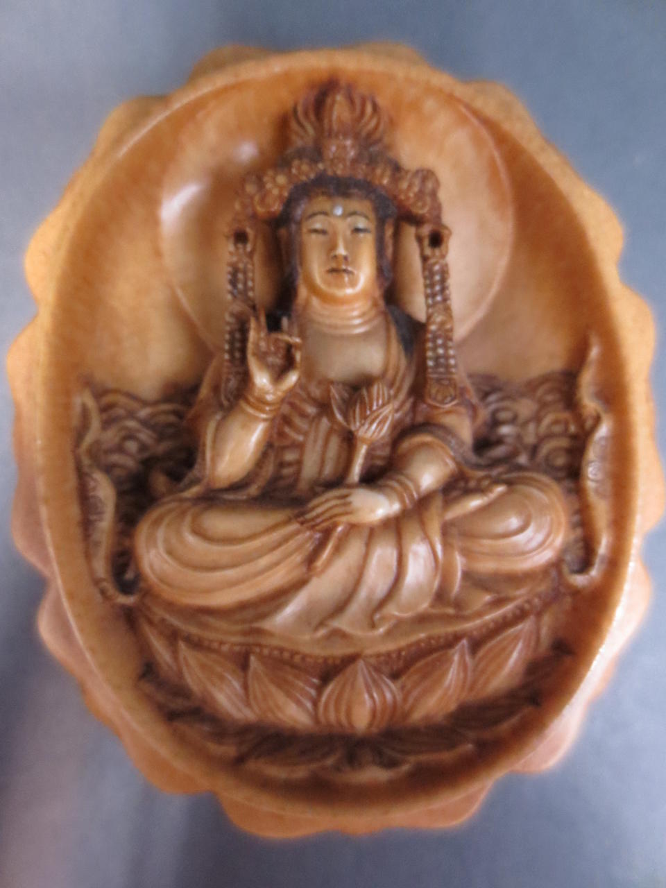 Two small ivory Buddhist carvings Meiji era