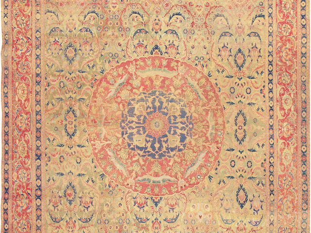 An Ottoman Cairene long carpet Cairo, Egypt size approximately 11ft. 9in. x 21ft. 6in.