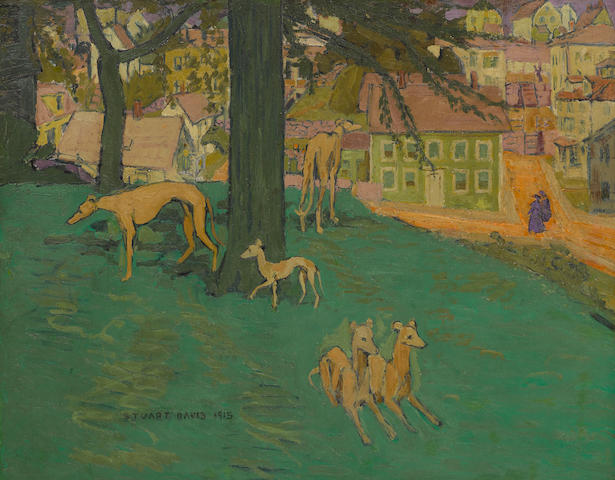 Stuart Davis (1892-1964) The Whippets 30 x 38in