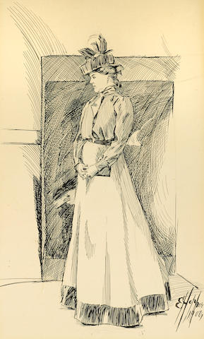 Edward Hopper (1882-1967) Standing Woman 22 1/2 x 14in