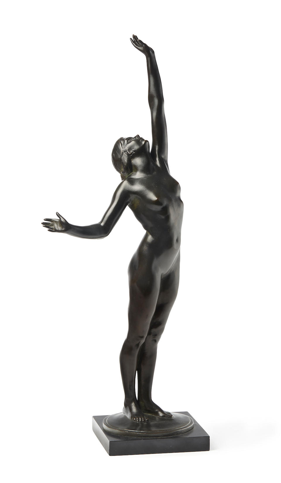 Harriet Whitney Frishmuth (1880-1980) The Star 19 1/4in high on a 3/4in marble base