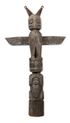 An historic Kwakiutl totem pole image 1