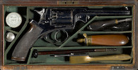 Thumbnail of A fine and historic cased Beaumont Adams percussion revolver owned by Confederate General Willliam Thompson Martin image 1