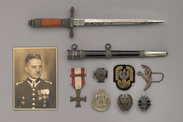 An historic Polish officer's dagger and medal group of Colonel Josef Kapciuk