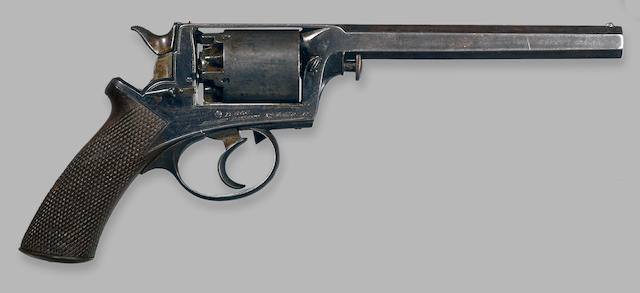 An early large bore Beaumont-Adams Dragoon five-shot double action percussion revolver