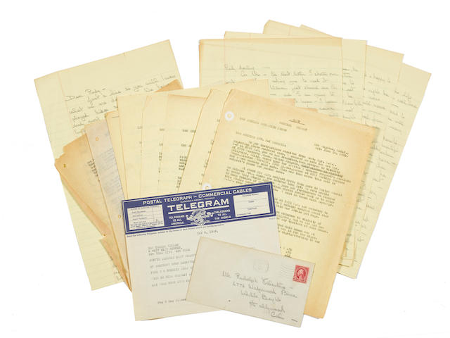 A group of Natacha Rambova letters to Rudolph Valentino