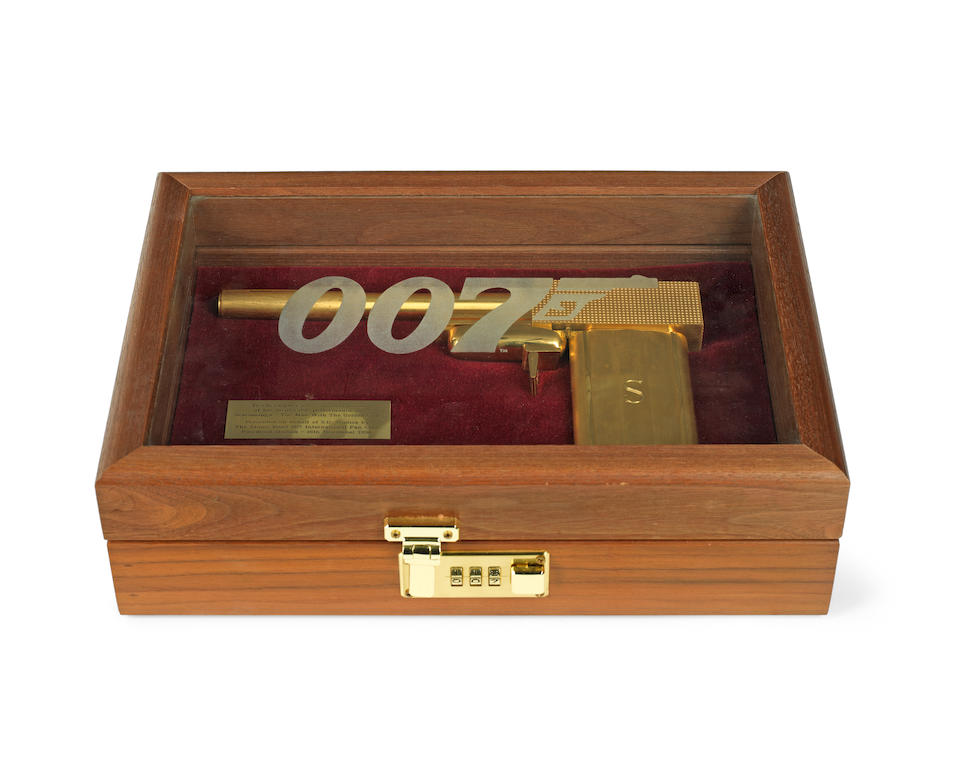 A replica of the Golden Gun presented to Sir Christopher Lee for his role as "Scaramanga" in The Man with the Golden Gun