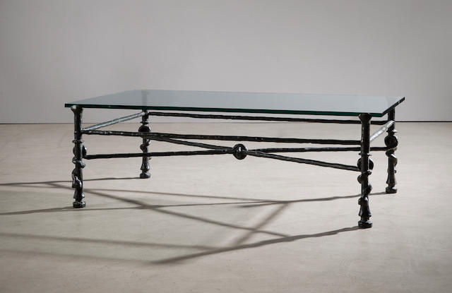 Diego Giacometti (1902-1985) Table torsade 16 1/8 x 48 1/2 x 30 1/4 in (41 x 123.1 x 77 cm) (Conceived circa 1965)