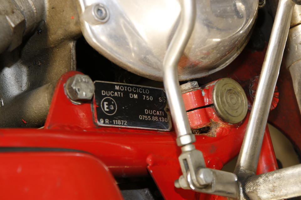 1974 Ducati 750 SS Frame no. 075358 Engine no. 075022