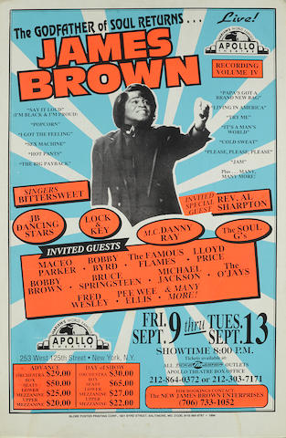 A James Brown at the Apollo concert poster