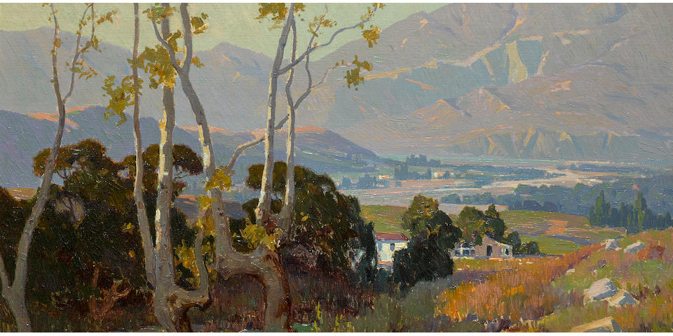 Elmer Wachtel (1864-1929) Santa Paula Valley 22 x 30in overall: 29 1/2 x 37 1/2in
