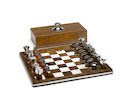 Thumbnail of A Kenneth Begay sterling silver and wood chess set image 1