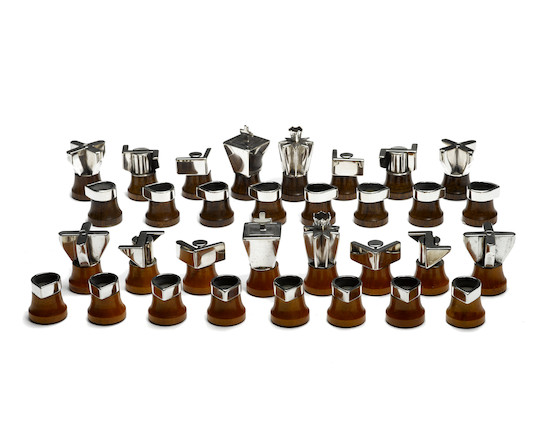 A Kenneth Begay sterling silver and wood chess set image 3