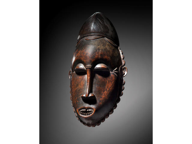 Exceptional Baule/Guro Female Mask, Ivory Coast