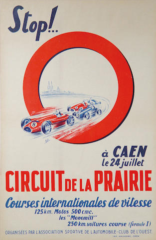 A Circuit de la Prairie 1954 original poster,