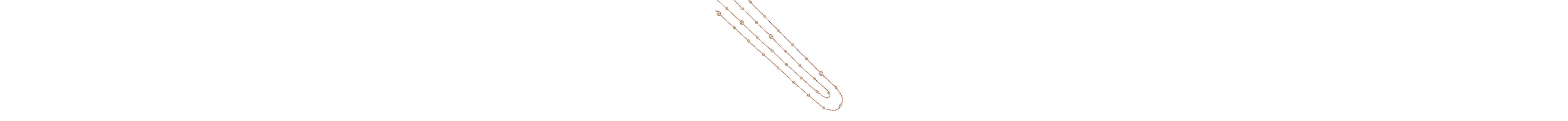 Rose gold long chain necklace Clearance