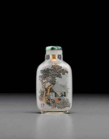 A rare inside-painted rock crystal snuff bottle Ma Shaoxuan (1867-1939)