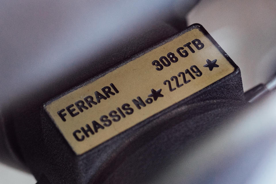 <b>1977 Ferrari 308 GTB</b> <br />Chassis no. 22219<br />Engine no. 02593