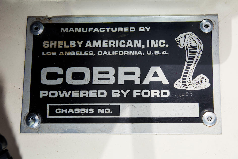 <b>1966 Shelby 427 Cobra</b><br /> Chassis no. CSX 3359