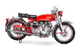 Thumbnail of Rare 'one-of-one' Black Shadow variant in Chinese Red, confirmed by the Vincent Owner's Club,1951 Vincent Series C 'Red' White ShadowUpper and Rear Frame no. RC8047A Engine no. F10/1A/6147 image 1
