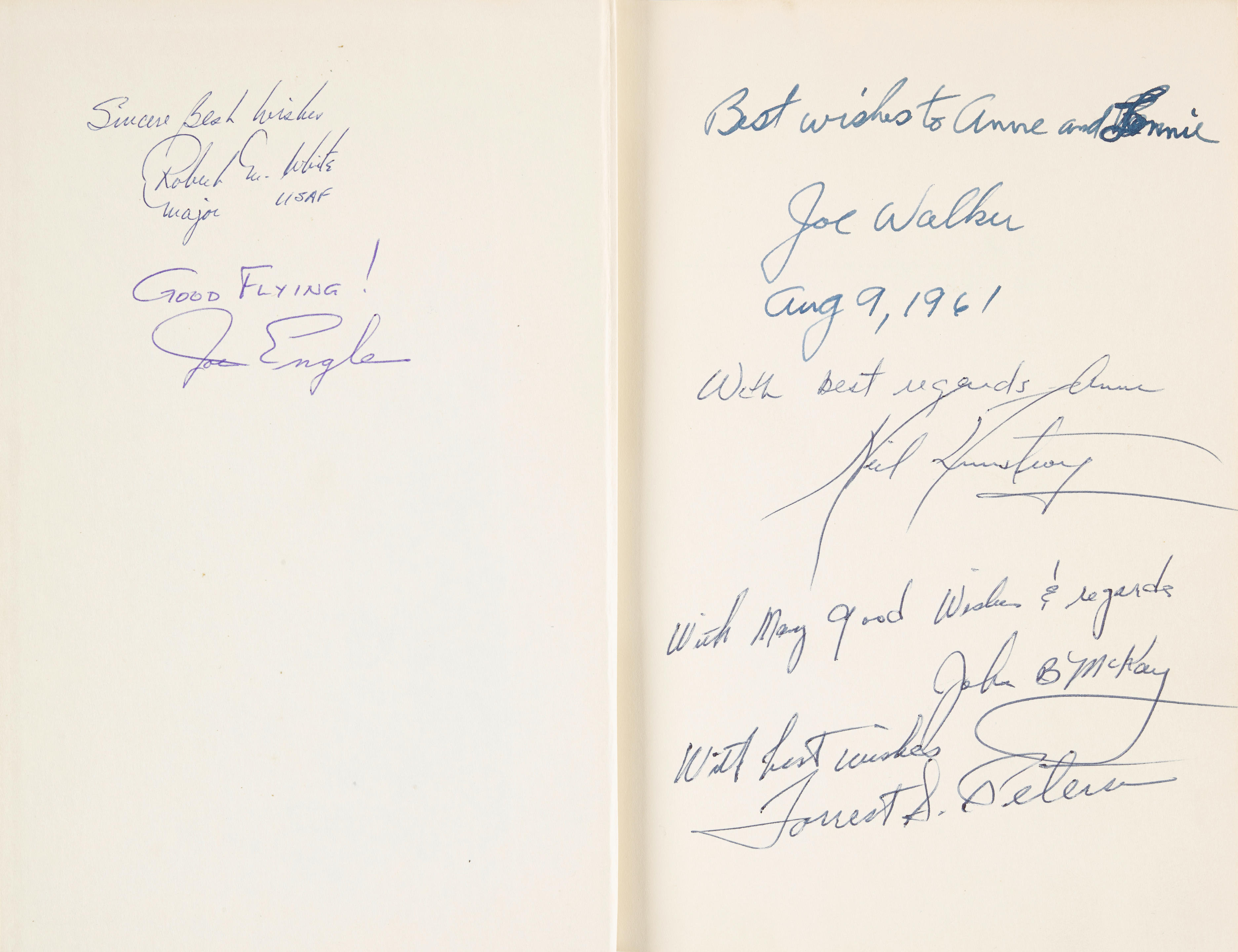 X-15 BOOK SIGNED BY ARMSTRONG AND OTHERS
