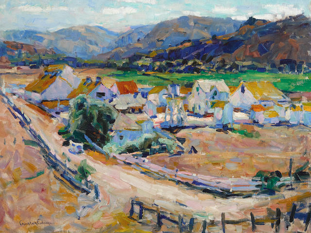 E. Charlton Fortune (1885-1969) Californian Landscape (The Hatton Ranch, Carmel Valley) 20 x 24in overall: 26 1/4 x 30 3/8in